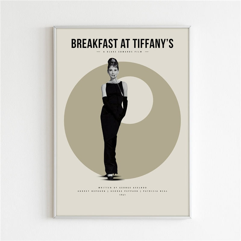 Breakfast At Tiffany's Audrey Hepburn Minimalist Movie Poster