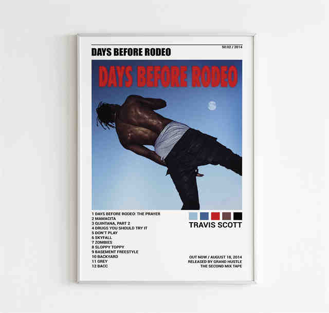 Travis Scott Days Before Rodeo Album Poster – Aesthetic Wall Decor