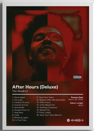 After Hour Deluxe Album Cover The Weeknd Poster – Aesthetic Wall Decor