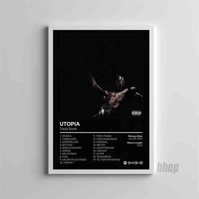 Utopia Travis Scott Album Poster – Aesthetic Wall Decor