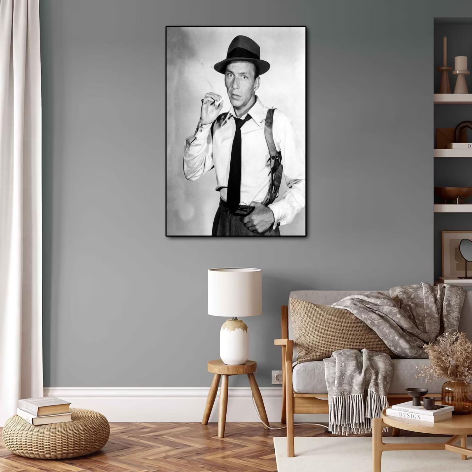 Frank Sinatra Black White Vintage Poster – Aesthetic Wall Decor