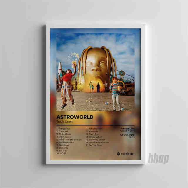 Travis Scott Astroworld Album Wall Art Poster