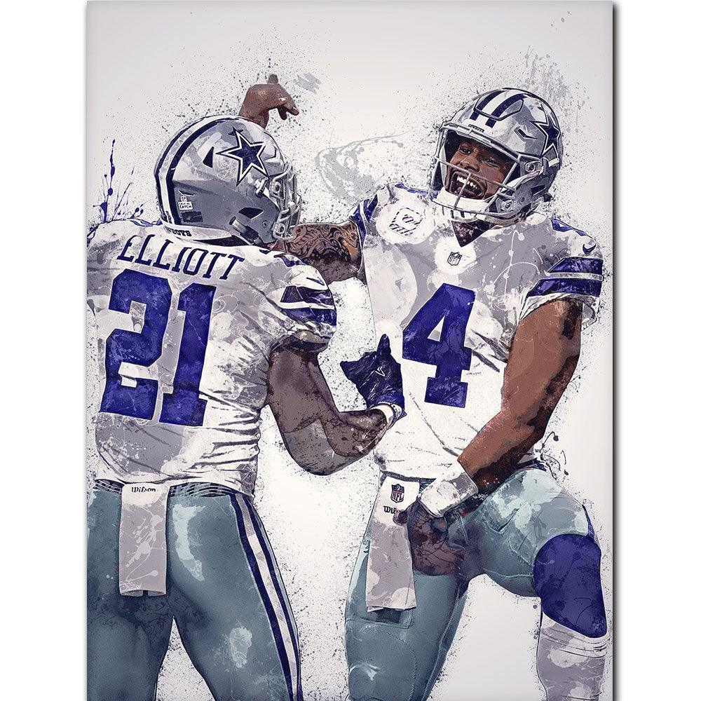 Dallas Cowboys Ezekiel Elliott American Football Painting Wall