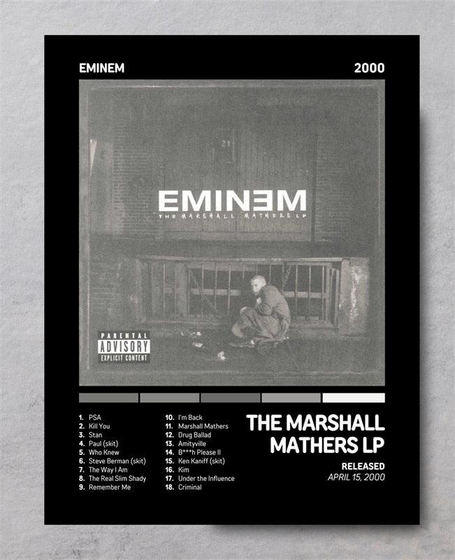 Eminem The Marshall Mathers Rap Music Album Cover Wall Art Poster