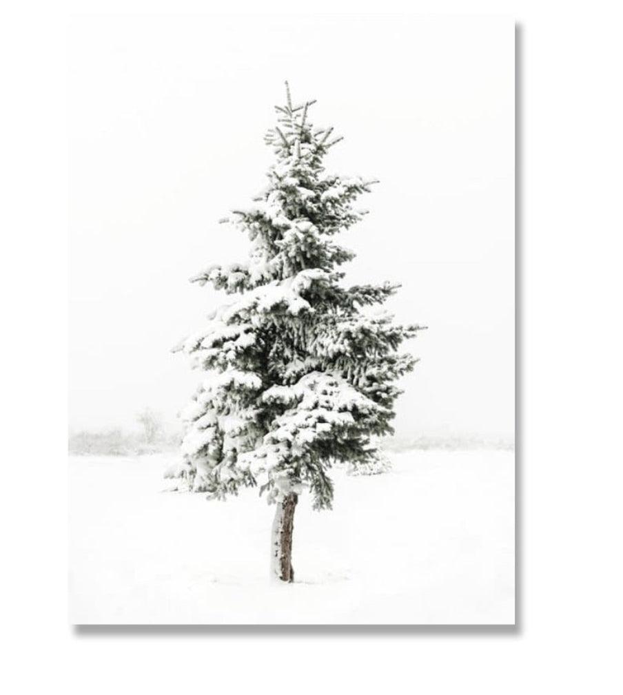 Poster birch branches in the snow 