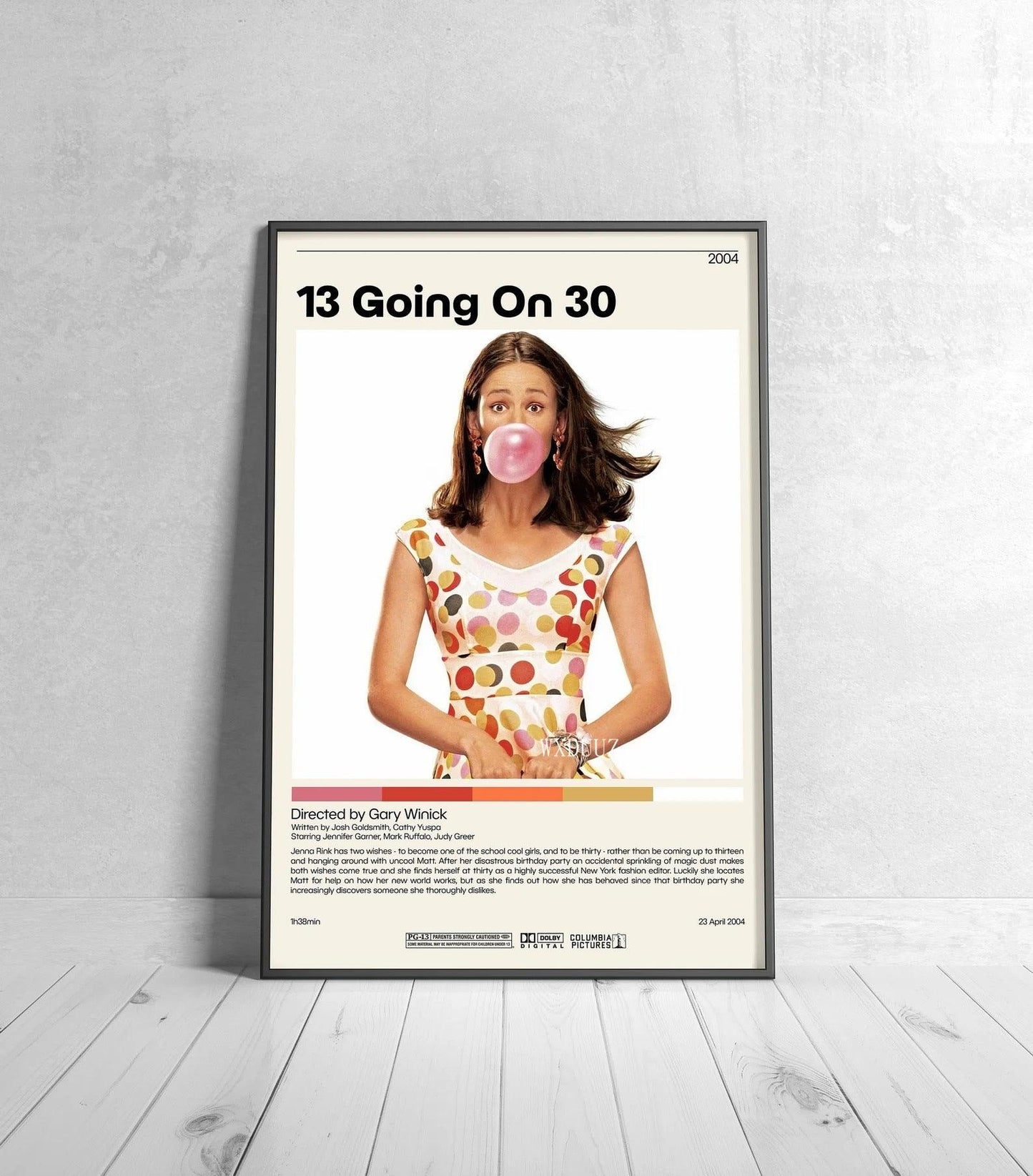 13 Going On 30 Minimalist Movie Poster - Aesthetic Wall Decor