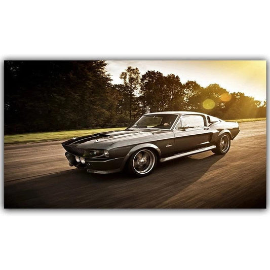 1969 Mustang Muscle Car Poster - Aesthetic Wall Decor