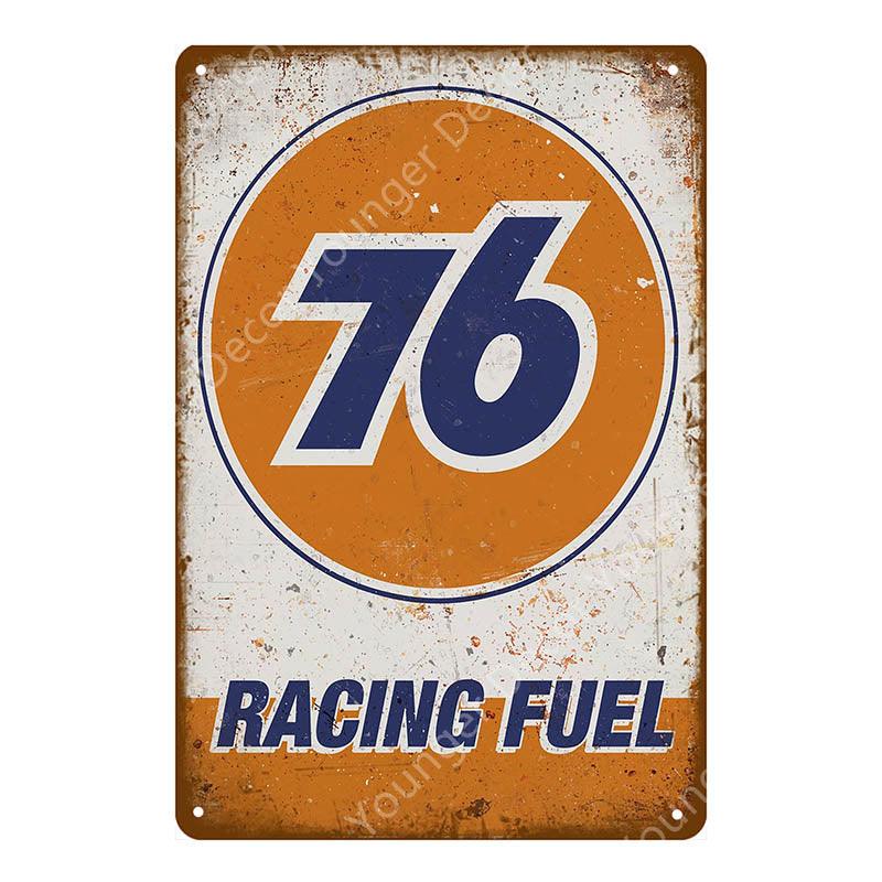 76 Racing Fuel Vintage Metal Sign - Aesthetic Wall Decor