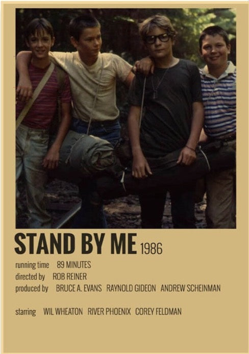 Stand By Me Minimalist Movie Poster – Aesthetic Wall Decor