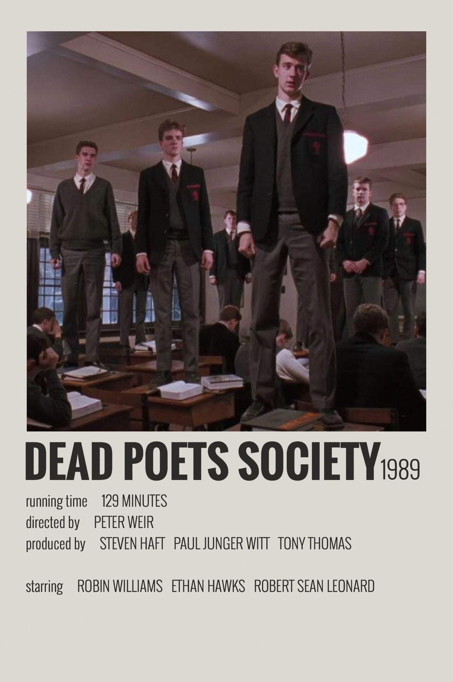 Dead Poets Society Minimalist Wall Art Poster