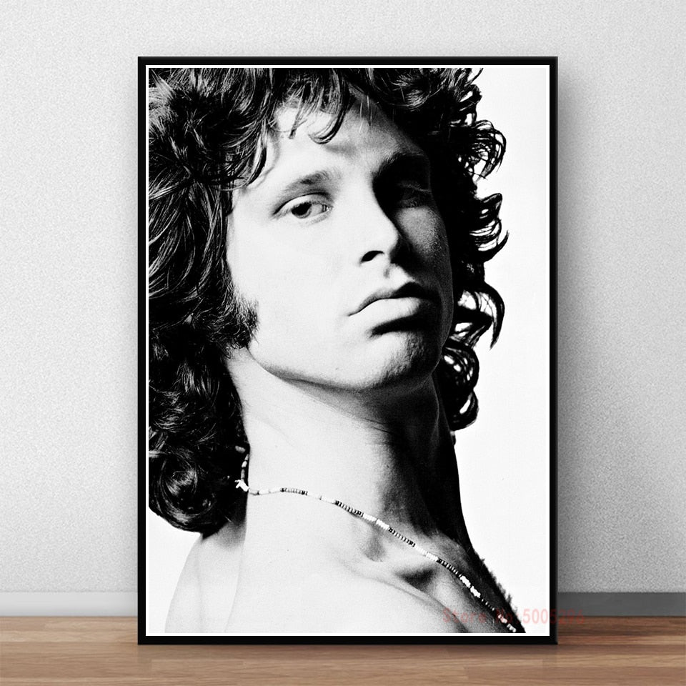 The Doors Jim Morrison Black White Rock Poster