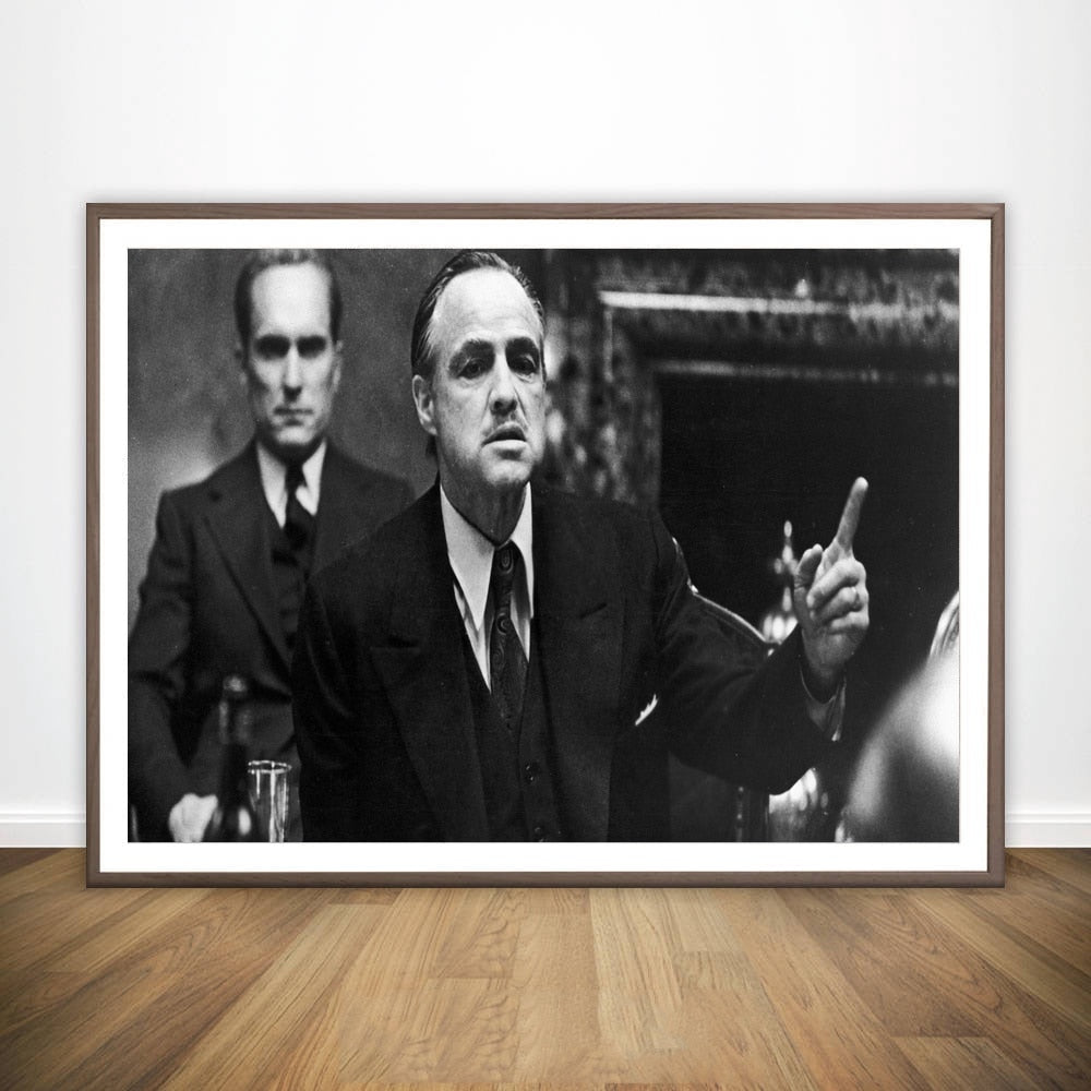 The Godfather 5 Families Meeting Portrait Movie Poster