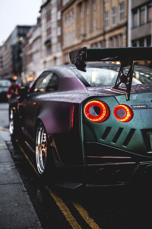 Nissan GTR Green Sports Car Poster