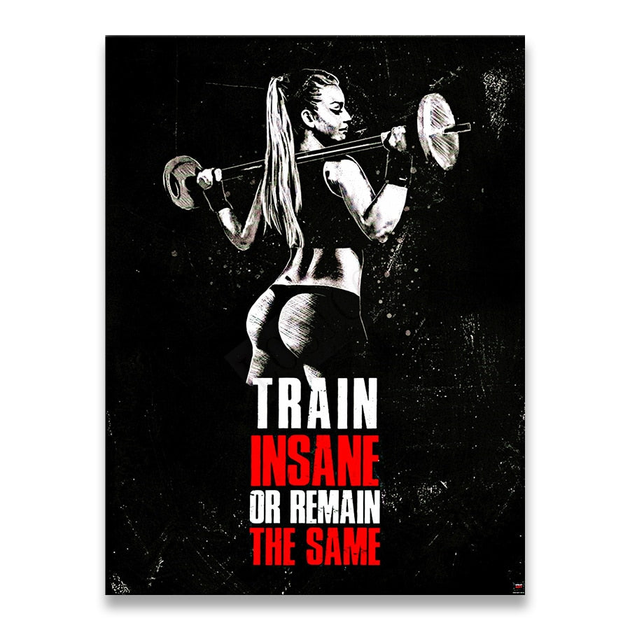 Train Insane Or Stay The Same Muscle Bodybuilding Poster