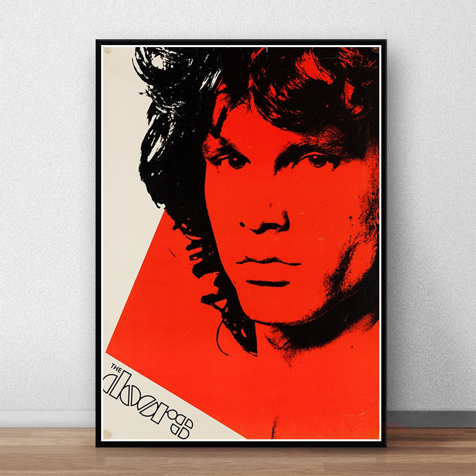 The Doors Jim Morrison Red White Poster – Aesthetic Wall Decor