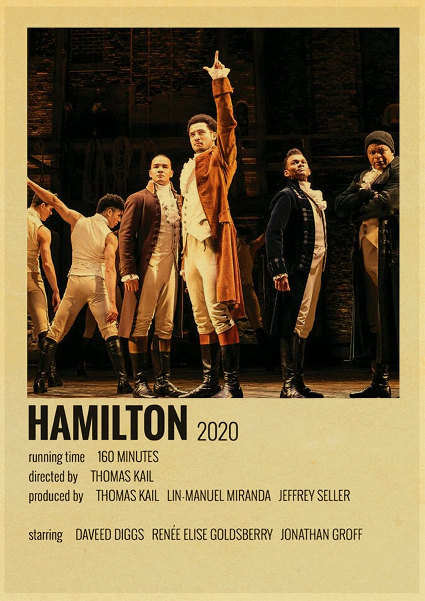 Hamilton Minimalist Movie Poster – Aesthetic Wall Decor