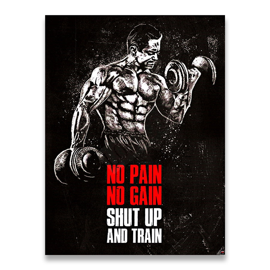 Shut and Train Muscle Bodybuilding Poster