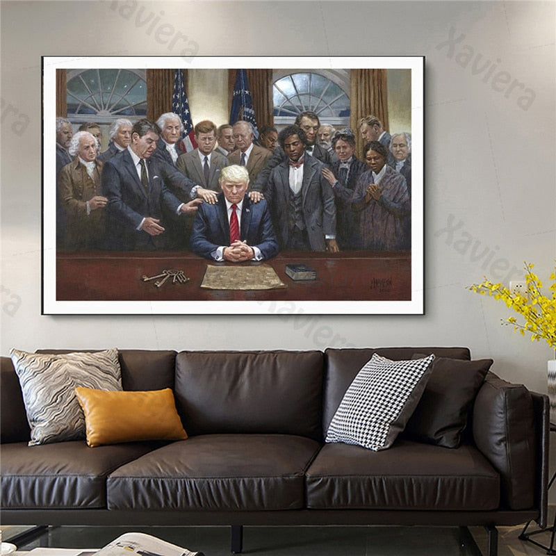 Historical Figures With Donald Trump Poster