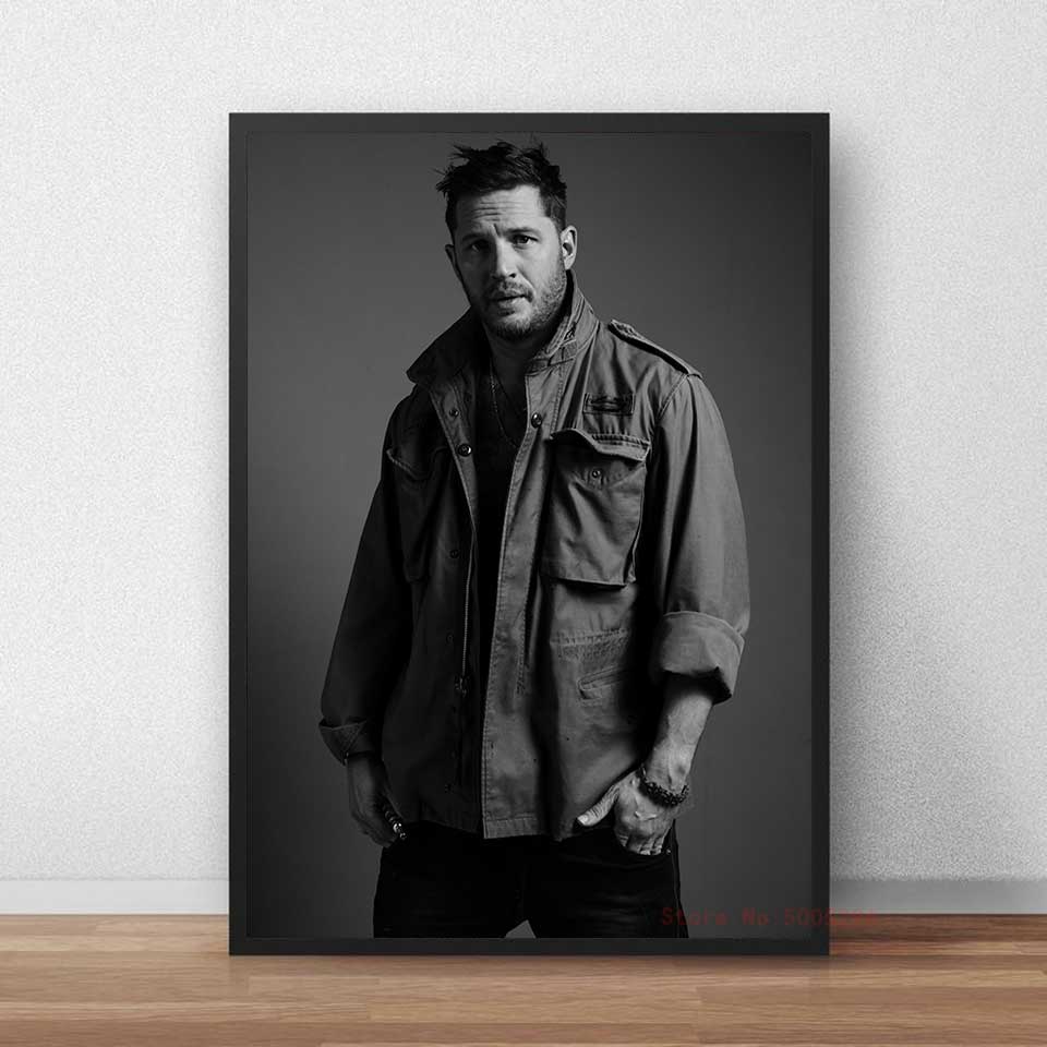 Tom Hardy Black White Portrait Poster