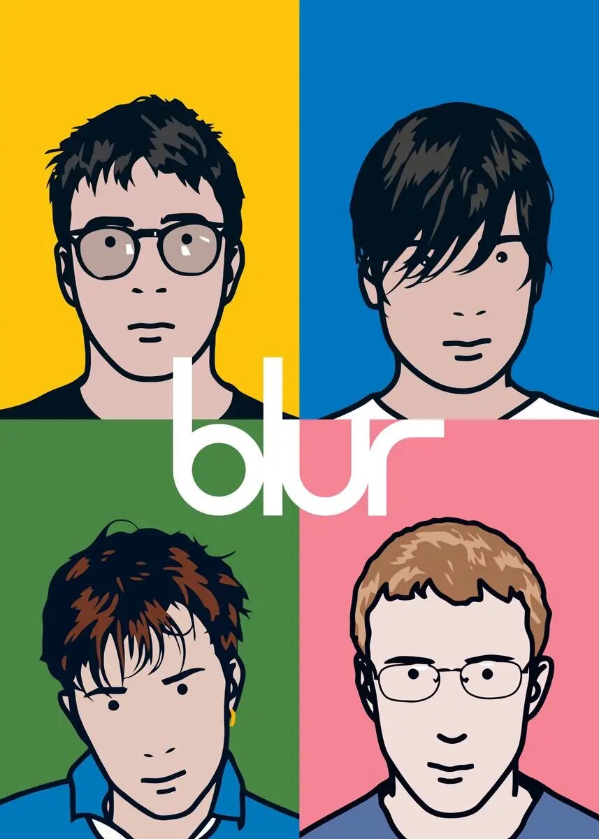 Blur Band Members Poster – Aesthetic Wall Decor