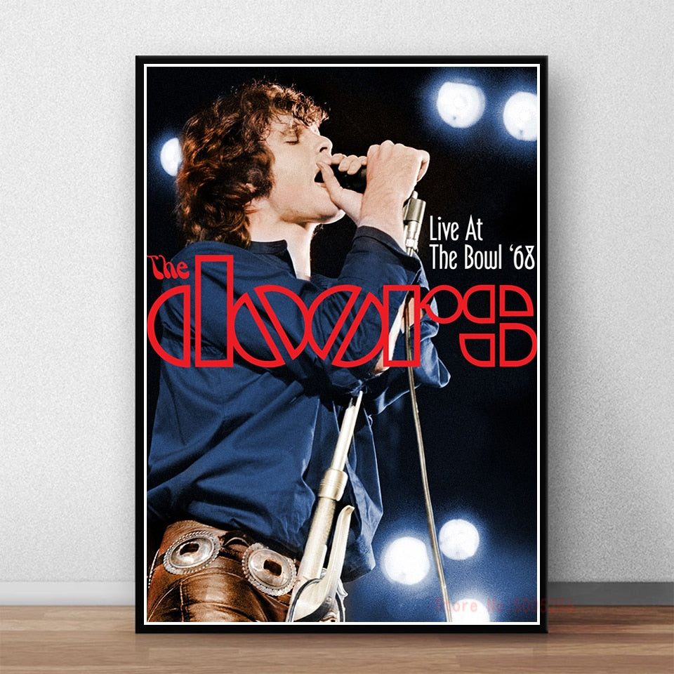 The Doors Jim Morrison On Stage 1968 Poster