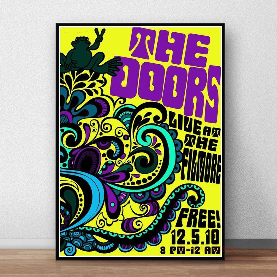 The Doors Jim Morrison Yellow Purple Poster