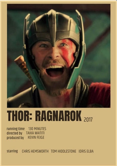 Thor: Ragnarok Minimalist Movie Poster – Aesthetic Wall Decor