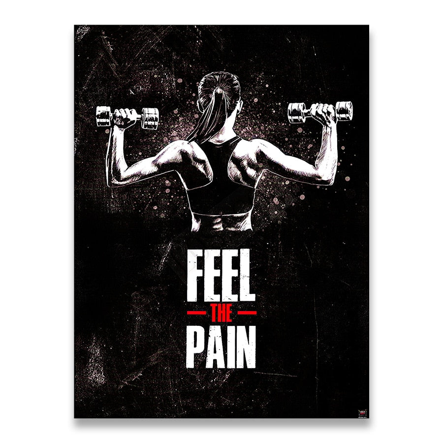 Feel The Pain Muscle Bodybuilding Poster