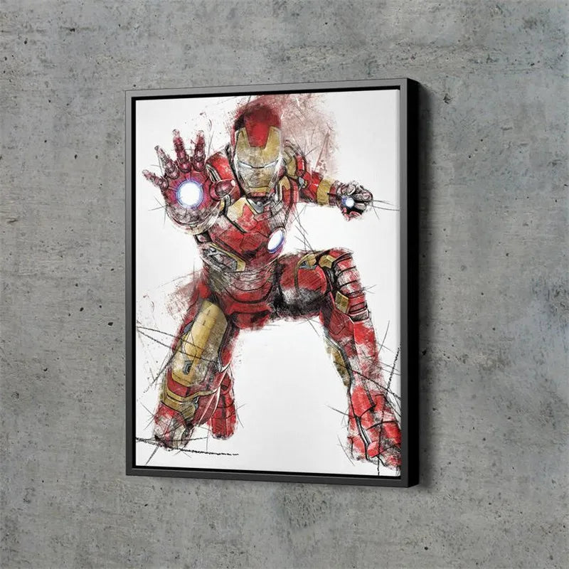 Iron Man Art Superhero Poster – Aesthetic Wall Decor