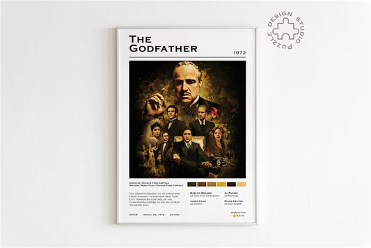 The Godfather Cast Minimalist Wall Art Poster