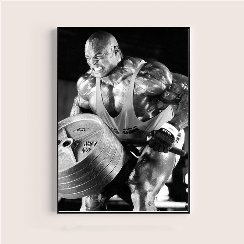 Ronnie Coleman Row Lift Gym Poster