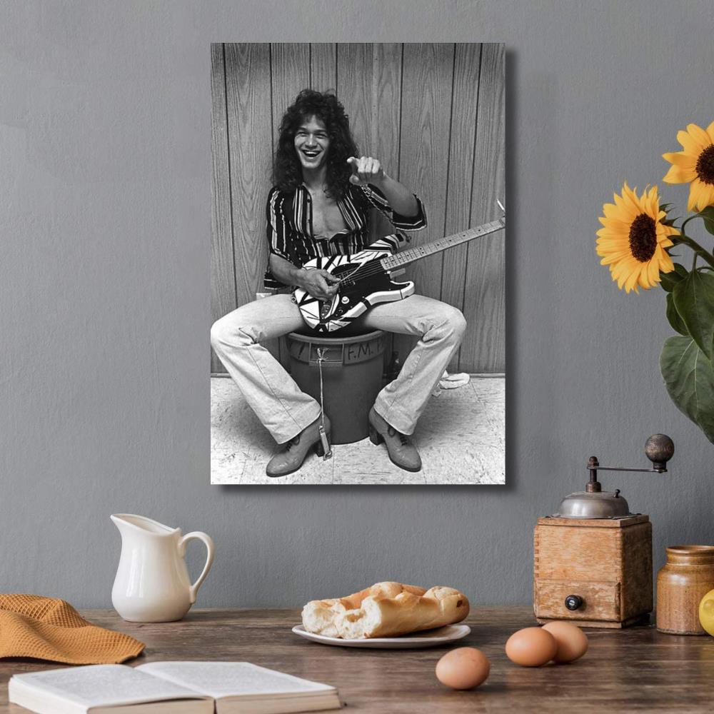 Eddie Van Halen Guitar Portrait Poster