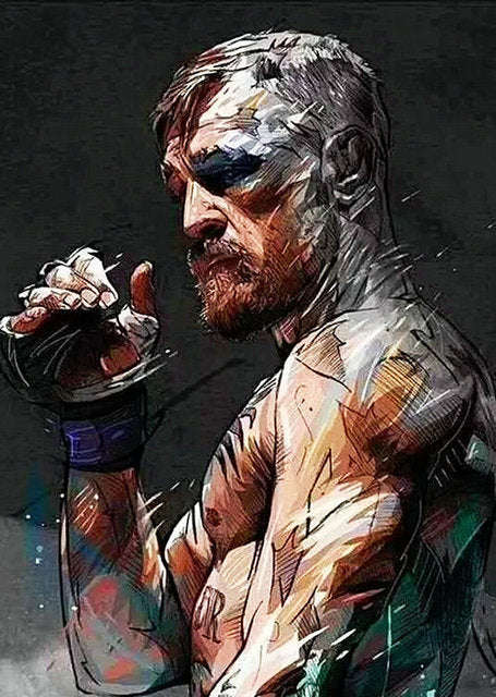 Conor McGregor Fight Painting Poster