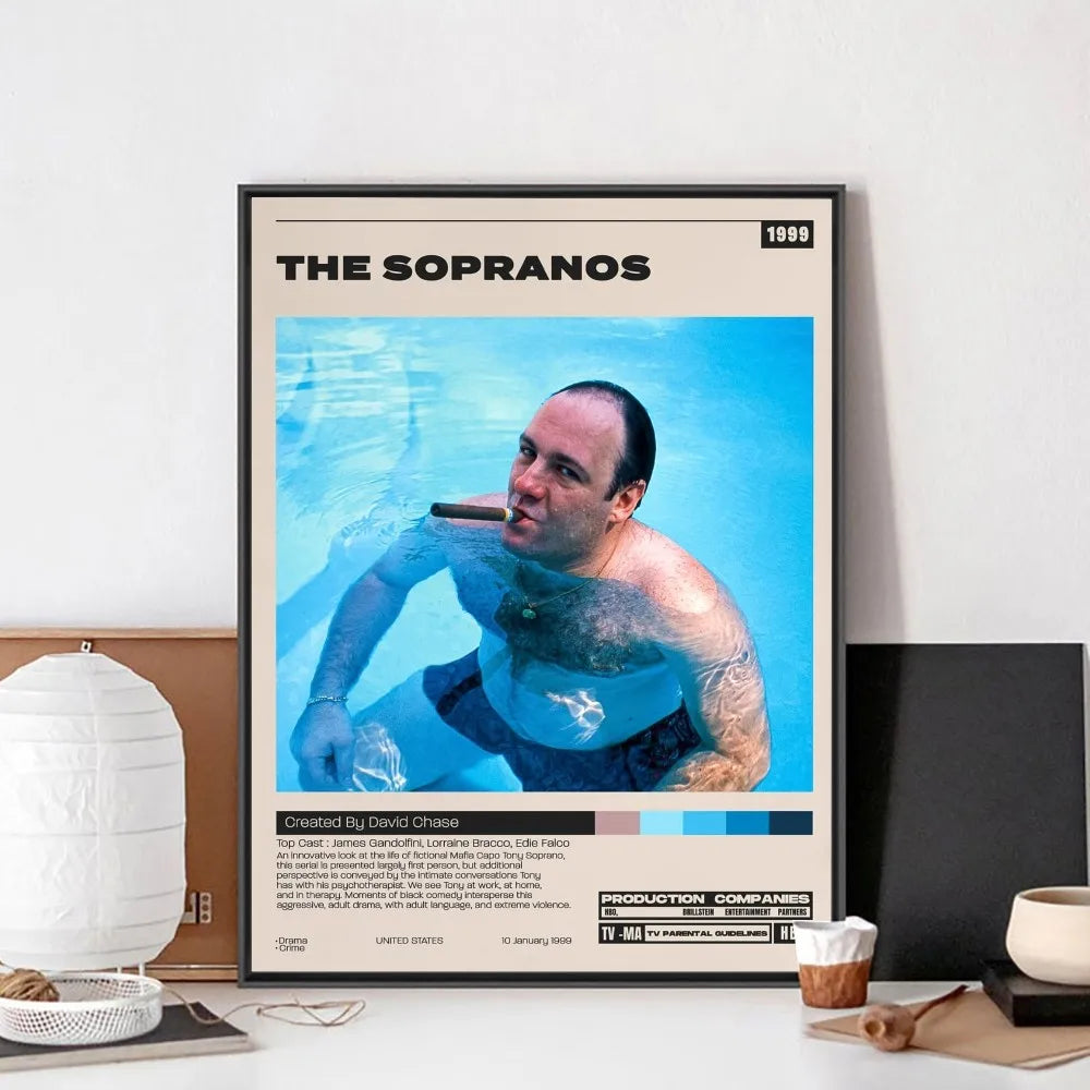 The Sopranos Pool Minimalist Poster – Aesthetic Wall Decor