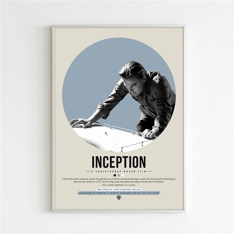 Inception Leonardo Dicaprio Minimalist Movie Poster