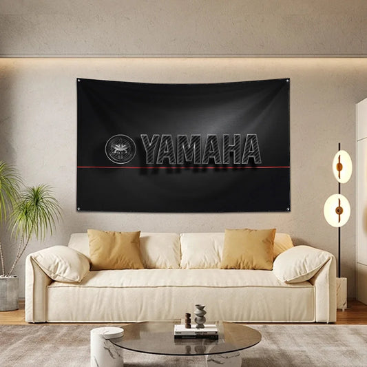 Yamaha Racing Black Tapestry Flag