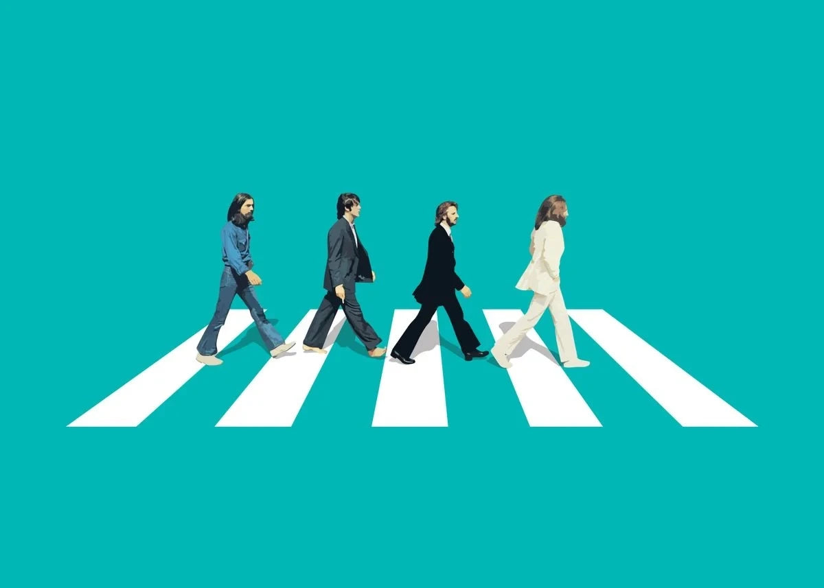 The Beatles Abbey Road Minimalist Poster – Aesthetic Wall Decor