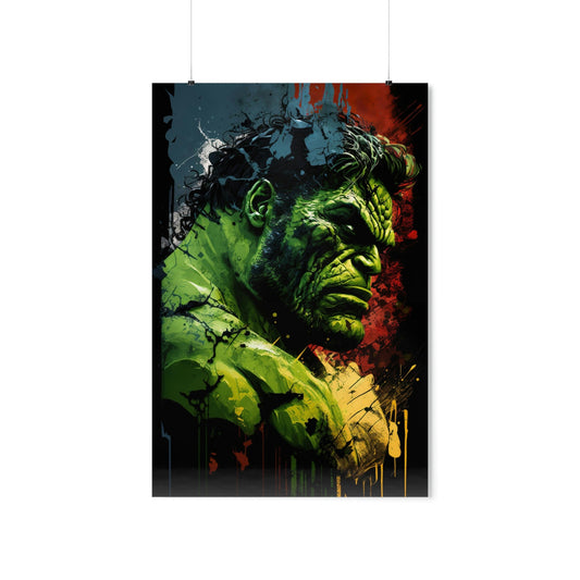 Hulk Watercolor Marvel Painting Poster