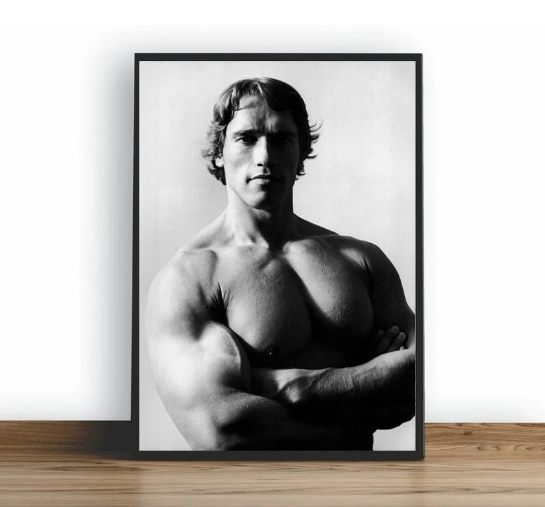 Arnold Schwarzenegger Black White Poster