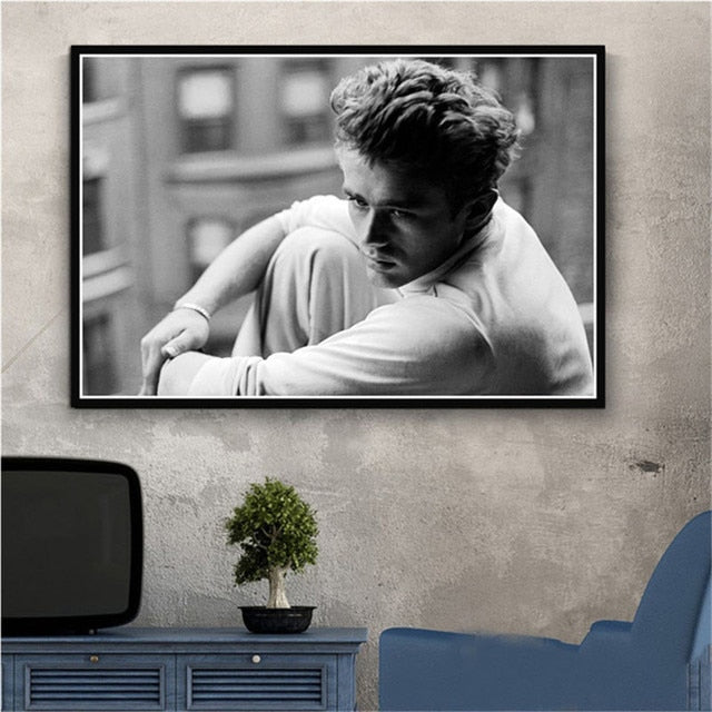 Vintage James Dean Actor Portrait Poster