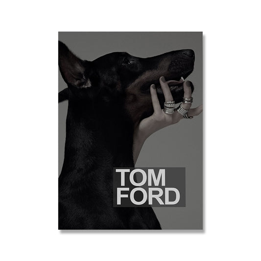 Tom Ford Brand Dog Luxury Wall Art Poster