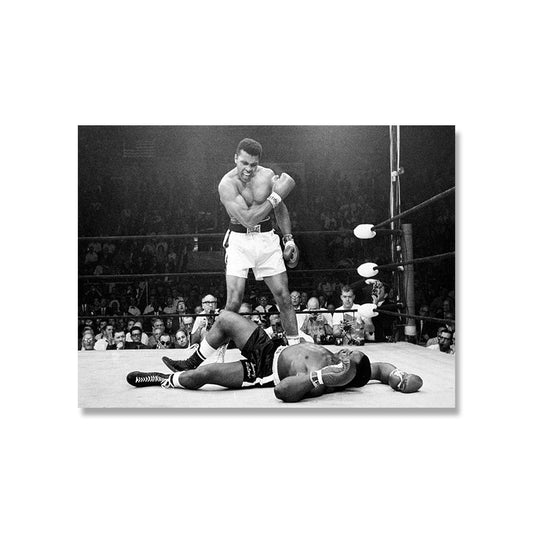 Muhammad Ali Sonny Liston Iconic Portrait Poster