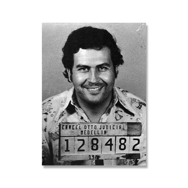 Pablo Escobar Mugshot Poster – Aesthetic Wall Decor