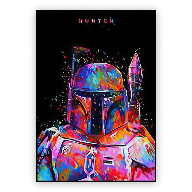 Star Wars Boba Fett Painting Poster
