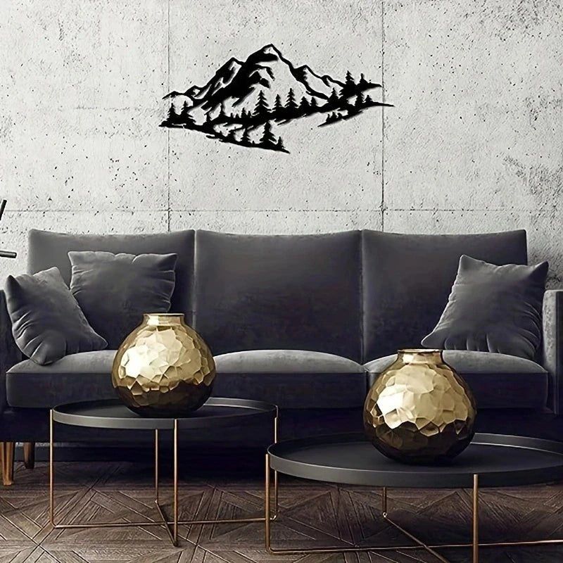 Mountain Range Metal Wall Accent | Cabin Wall Art