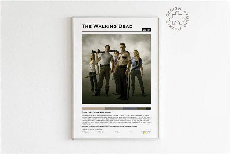 The Walking Dead Minimalist Wall Art Poster