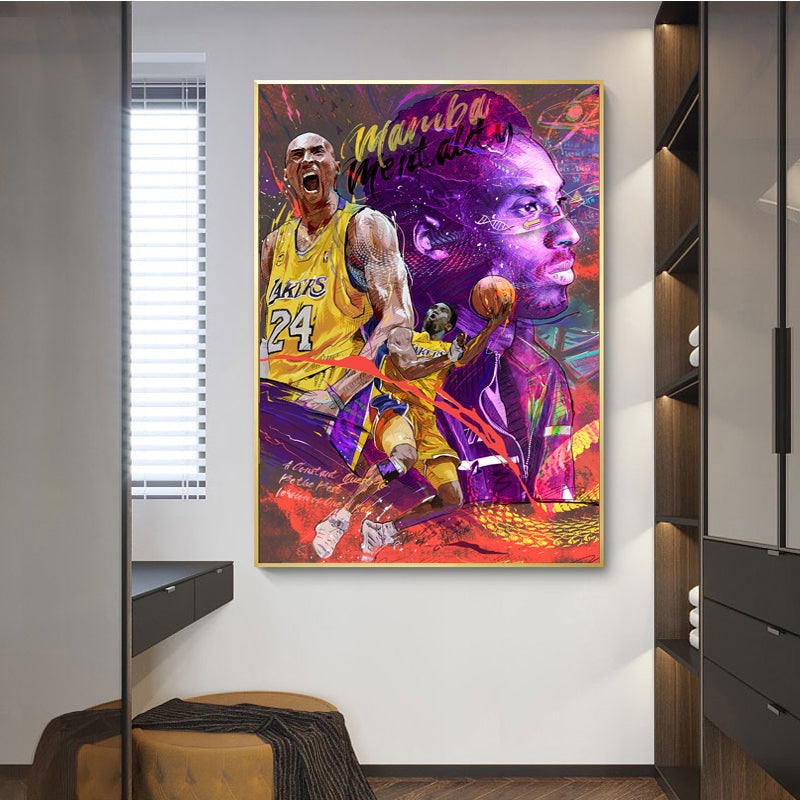 Kobe Bryant NBA Graffiti Painting Poster