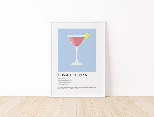 Cosmopolitan Cocktail Bar Wall Art Poster