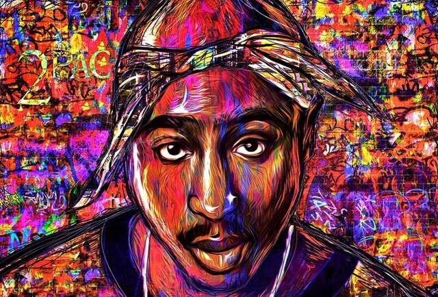 Tupac Legendary Rap Graffiti Painting Poster – Aesthetic Wall Decor