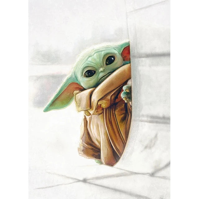 The Mandalorian Grogu Painting Poster – Aesthetic Wall Decor